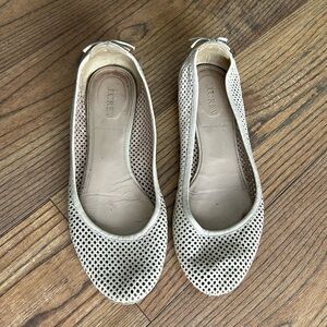 J. Crew tan leather ballet flats
